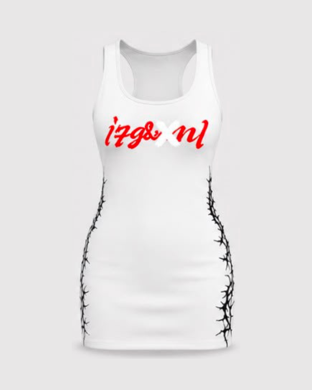 Runway Tank Top Dress - White