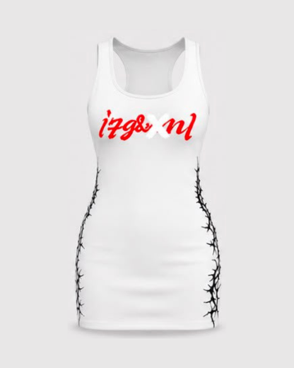 Runway Tank Top Dress - White