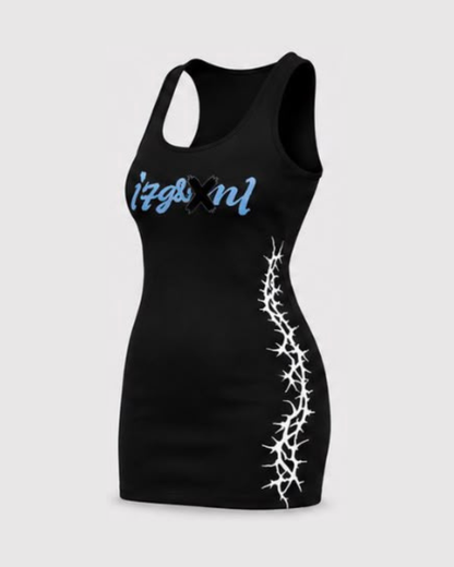 Runway Tank Top Dress - Black