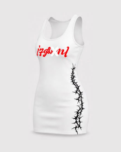 Runway Tank Top Dress - White